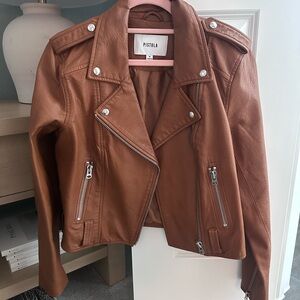 Pistola Brown Leather Jacket